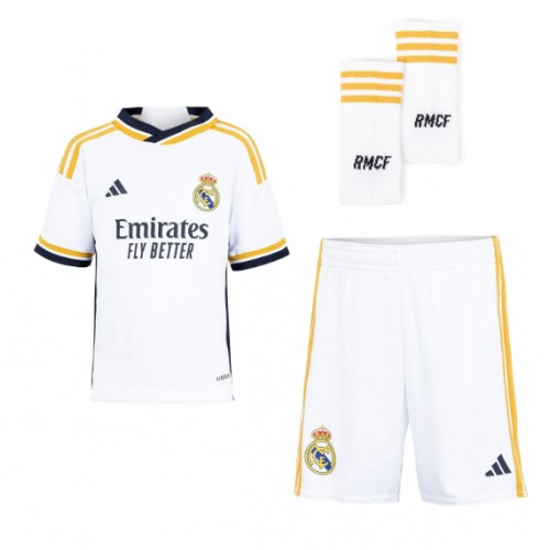 Maillot de foot Real Madrid Eder Militao #3 Domicile enfant 2023-24 Manches Courte (+ pantalon court)